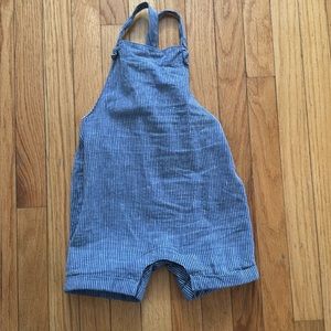 Janie and Jack Baby Striped Linen-Cotton Overall size 18-24 months